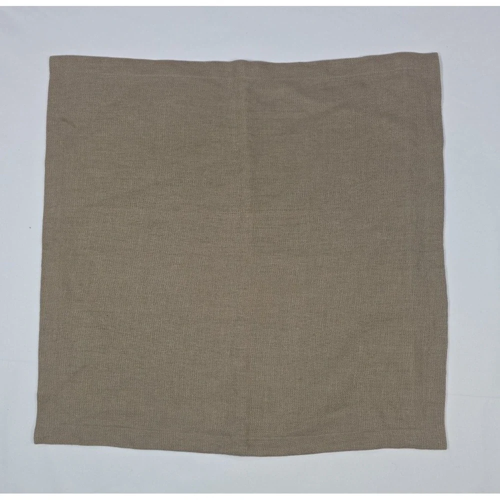 Pottery Barn Pascal & Renly Pillow Covers Set 2 Brown Euro Square Linen Texture
